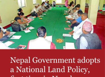 Nepal Government adopts a National Land Policy, first time in Nepal