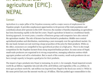 Empowering Rural Producers in Commercial agriculture (EPIC): NEPAL