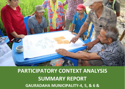 Participatory Context Analysis Summary Report: Gauradaha, Shivasatakshi, Jhapa