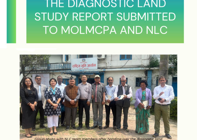 Submission of diagnostic land study report to the MoLMCPA and NLC